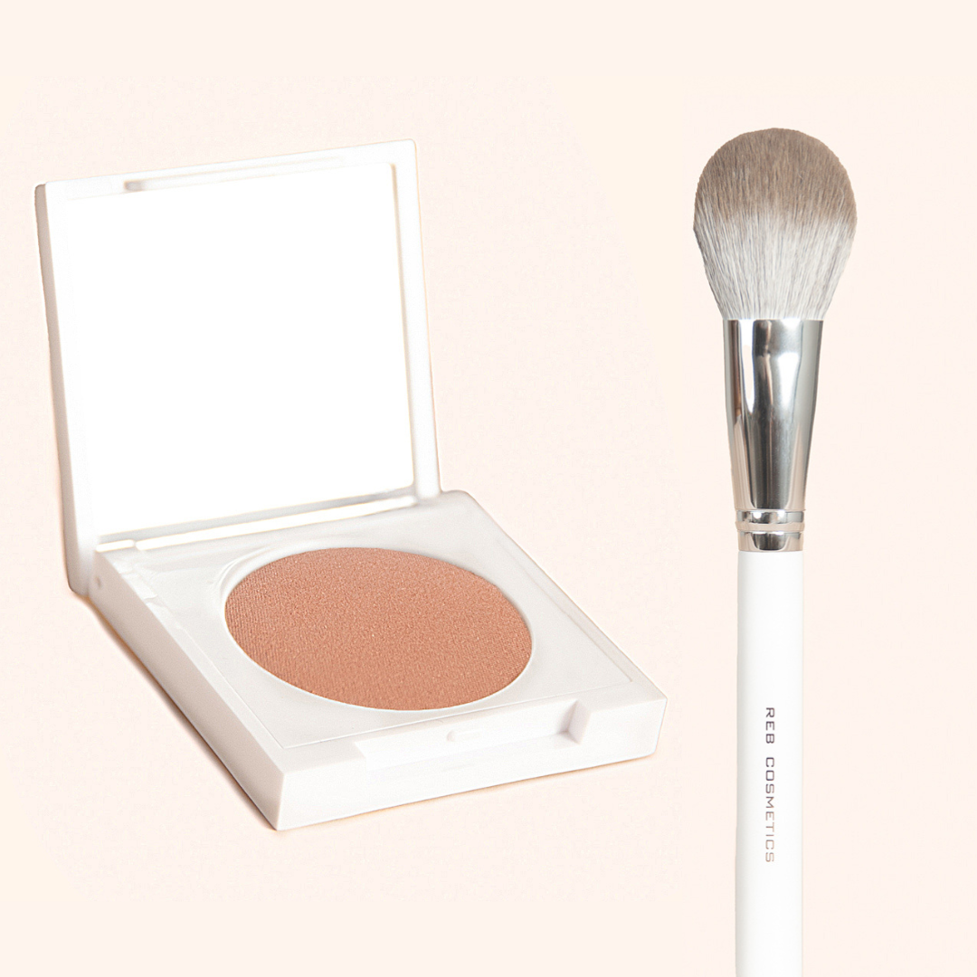 Dusty Rose Pressed Mineral Blush + Brush Bundle