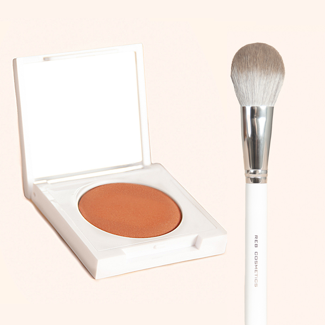 Adored Pressed Mineral Blush + Brush Bundle