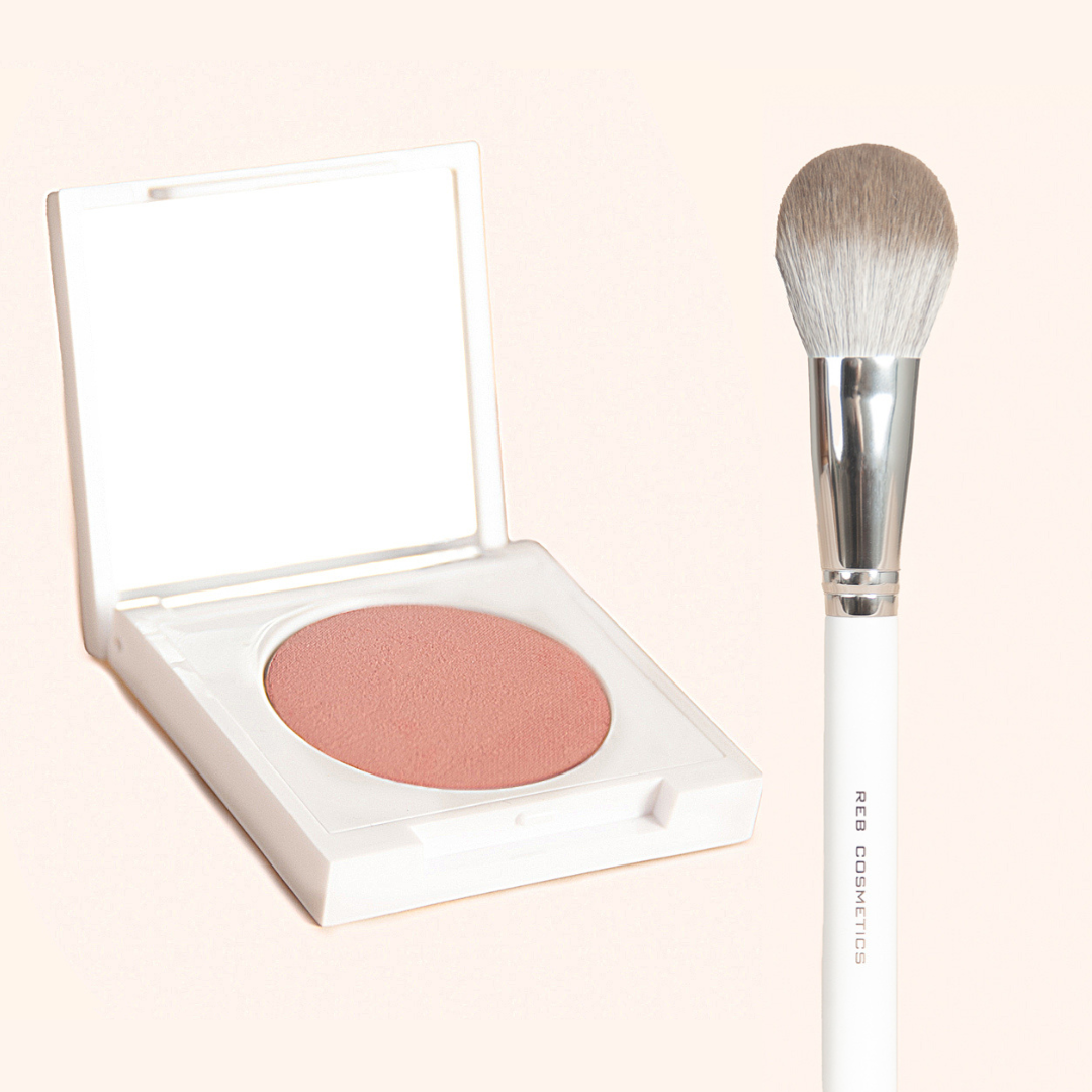 Blissful Pressed Mineral Blush + Brush Bundle